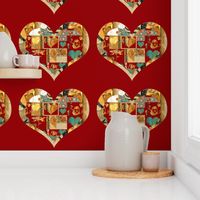 Collage of Hearts (large scale design)