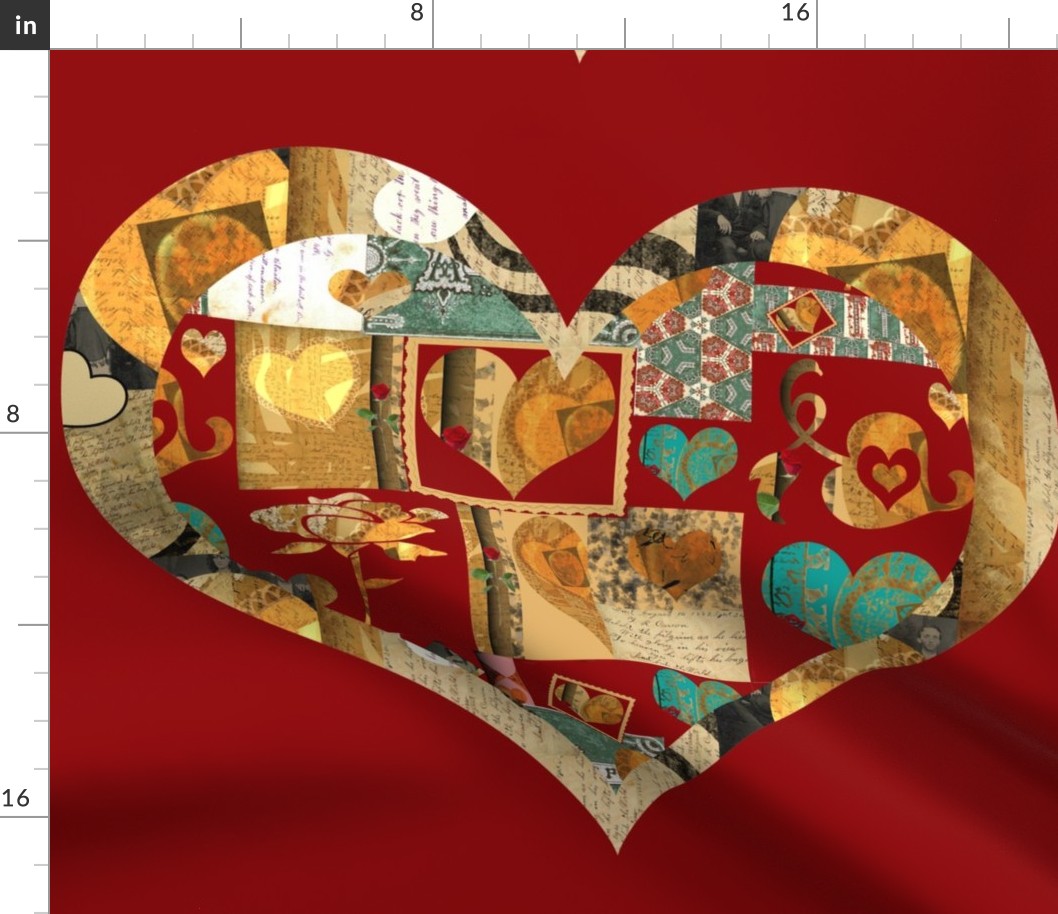 Collage of Hearts (large scale design)