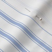 (med) Classic Ticking Stripe - White and Periwinkle Blue - Baby Boy Nursery