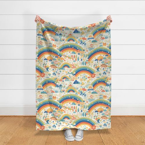 New age rainbow kimono