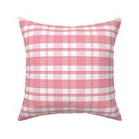 Large - Gingham Plaid Check - Magenta - Pale Pink