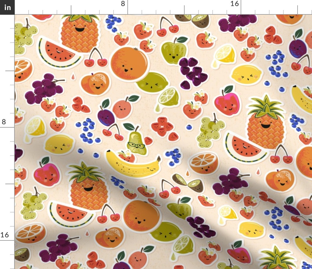 Fruit stickers - Peach Fade - l