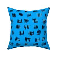 Unity Crosshatch - Turquoise Inverted