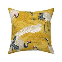 Japanese Crane Birds Gold