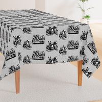 Alice Vintage Text Toile Black/White (small)