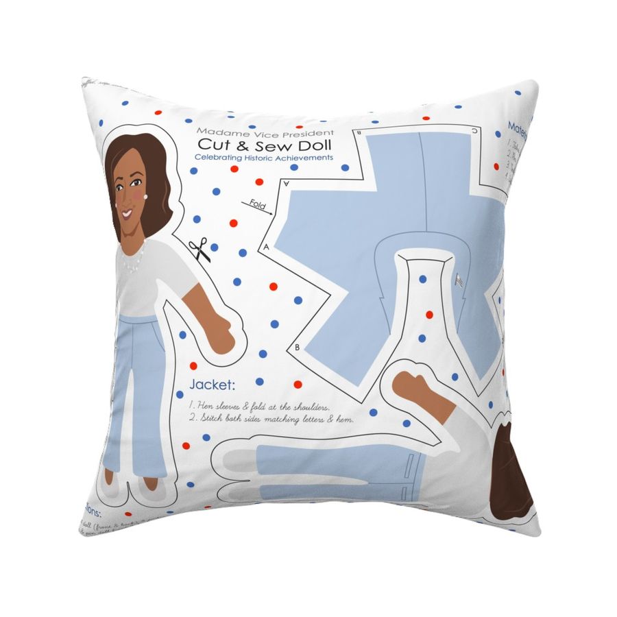 Cut and Sew Kamala Harris Doll 2024