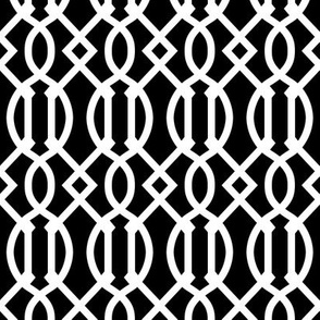 Black and White Trellis