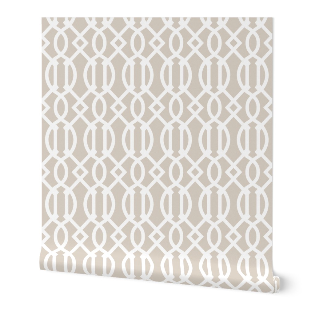 Linen Beige Trellis