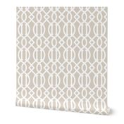 Linen Beige Trellis