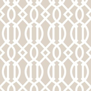 Linen Beige Trellis