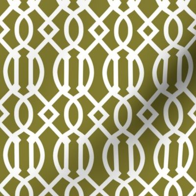 Olive Green Trellis