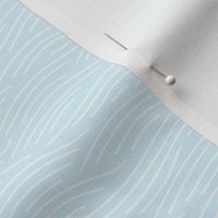 Small - Coastal Ocean Waves white on pale blue - abstract, geometric