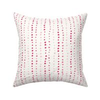 Wonky Dots - Eucalyptus Pink on White