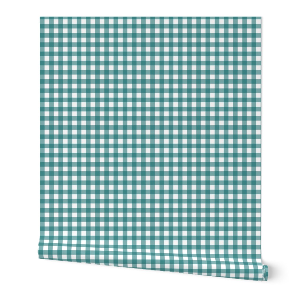 Dark Teal Gingham