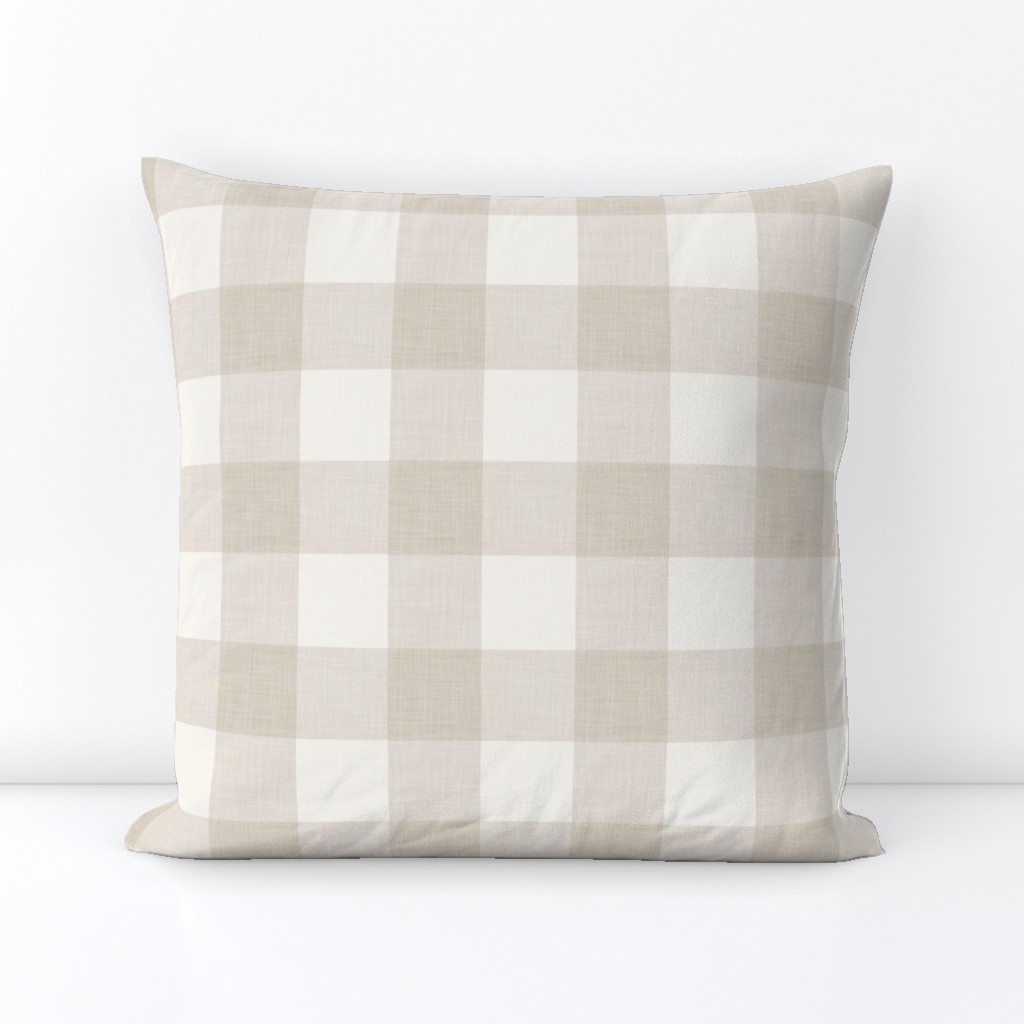 Beige Linen Gingham