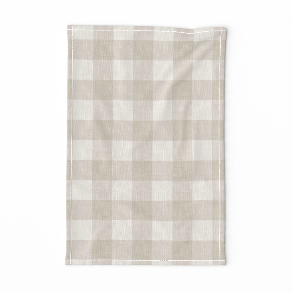 Beige Linen Gingham