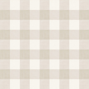 Beige Linen Gingham