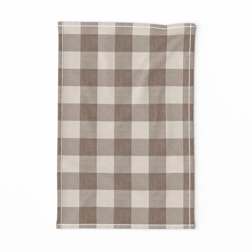 Mocha Linen Gingham