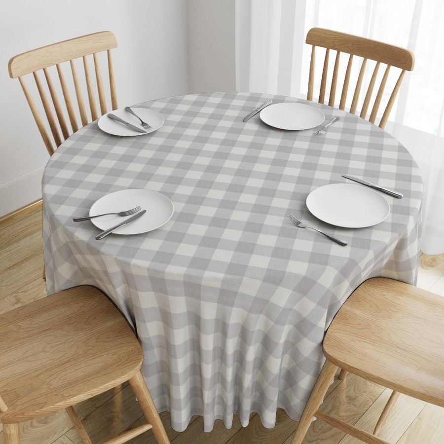 Gray Linen Gingham