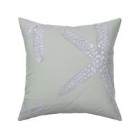 XL Ocean inspired Coastal Chic Watercolor Starfish - Seafoam Green