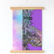 16th Century Unicorn Rainbows Border Print