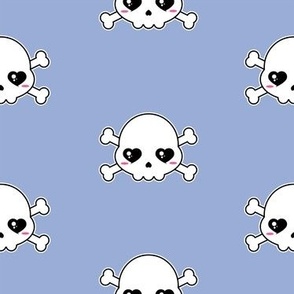 Kawaii Skulls Pastel Goth Blue