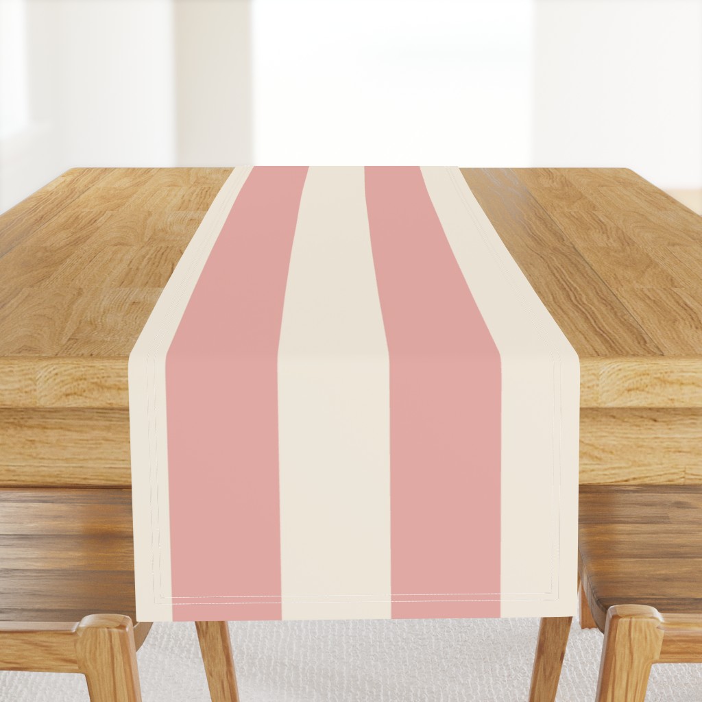 Vertical Stripes Pink And Cream Baby Nursery Kids Room - JUMBO 24x14