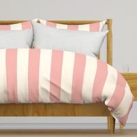 Vertical Stripes Pink And Cream Baby Nursery Kids Room - JUMBO 24x14