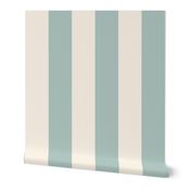 Vertical Stripes Blue Green And Cream Baby Nursery Kids Room - JUMBO 24x14