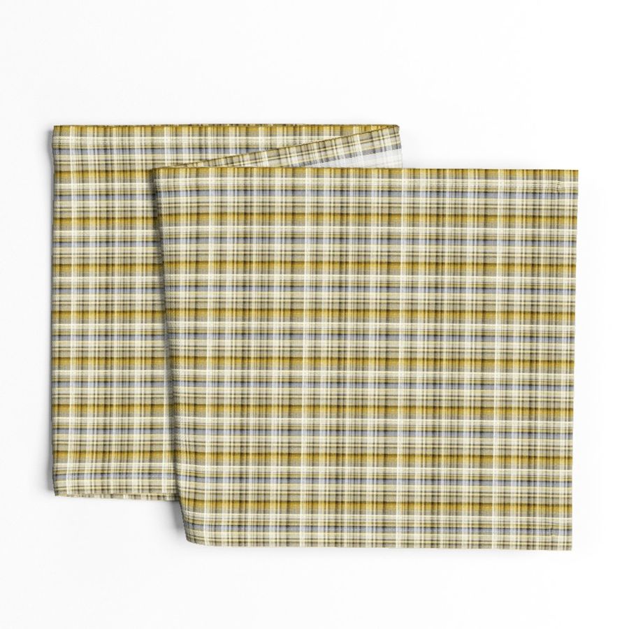 Plaid in gold and gray