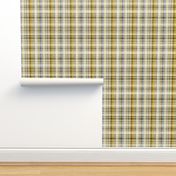Plaid in gold and gray