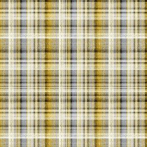 Plaid in gold and gray