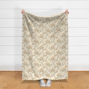 Vintage Peony Floral - Soft Beige