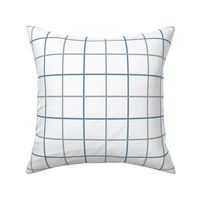 Minimalist Tattersall tartan checker gingham in Sporty Blue X Aleutian