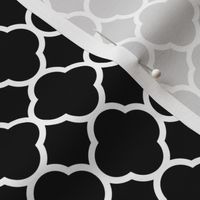 Black and White Quatrefoil