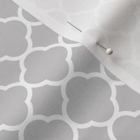 Light Gray Quatrefoil