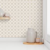 Linen Beige Quatrefoil