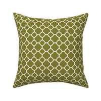 Olive Green Quatrefoil