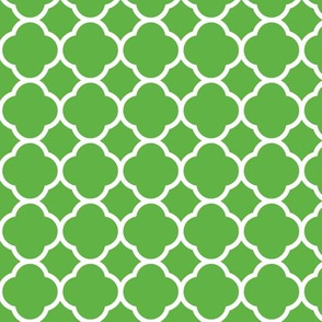 Kelly Green Quatrefoil