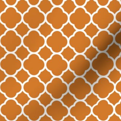 Burnt Orange Quatrefoil