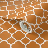 Burnt Orange Quatrefoil