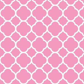 Bubblegum Pink Quatrefoil