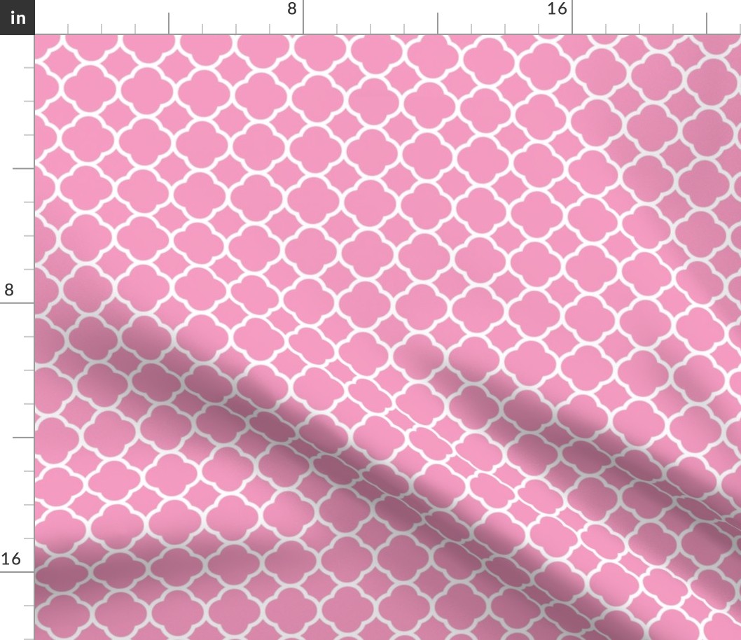 Bubblegum Pink Quatrefoil