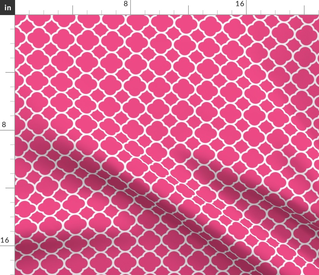 Hot Pink Quatrefoil