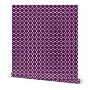 Plum Purple Quatrefoil