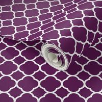 Plum Purple Quatrefoil