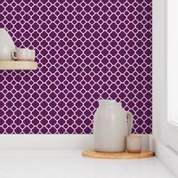 Plum Purple Quatrefoil