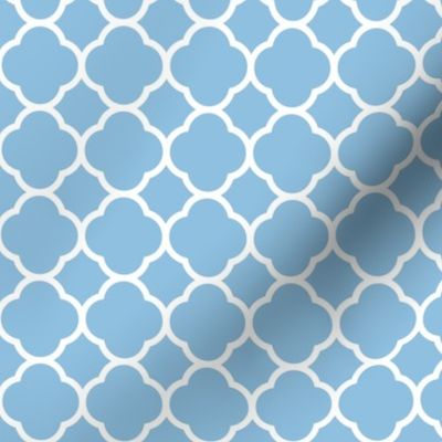 Sky Blue Quatrefoil