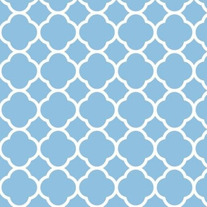 Sky Blue Quatrefoil