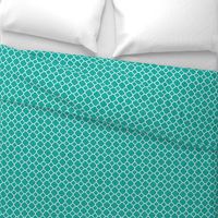 Teal Quatrefoil